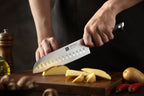 Cuchillo Xinzuo Santoku 7 Pulgadas Acero Inoxidable