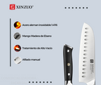 Cuchillo Xinzuo Santoku 7 Pulgadas Acero Inoxidable
