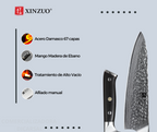 Cuchillo Xinzuo Chef 8 Pulgadas Acero Damasco B13H-CS