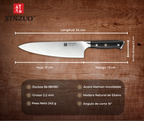 Cuchillo Xinzuo del Chef de 8 Pulgadas Acero Inoxidable