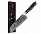 Cuchillo Xinzuo Santoku 7 Pulgadas Acero Damasco