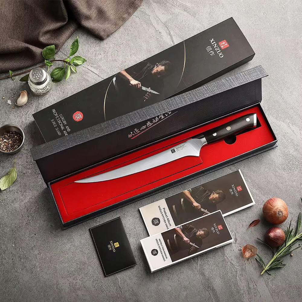 Cuchillo Filetero 9" · Serie B13S-YD | Acero Alemán 1.4116 · Ébano | XINZUO