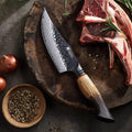 Cuchillo Utilitario 5.5 pulgadas XINZUO Serie X06-WY Damasco negro mango Roble Quemado Yakisugi