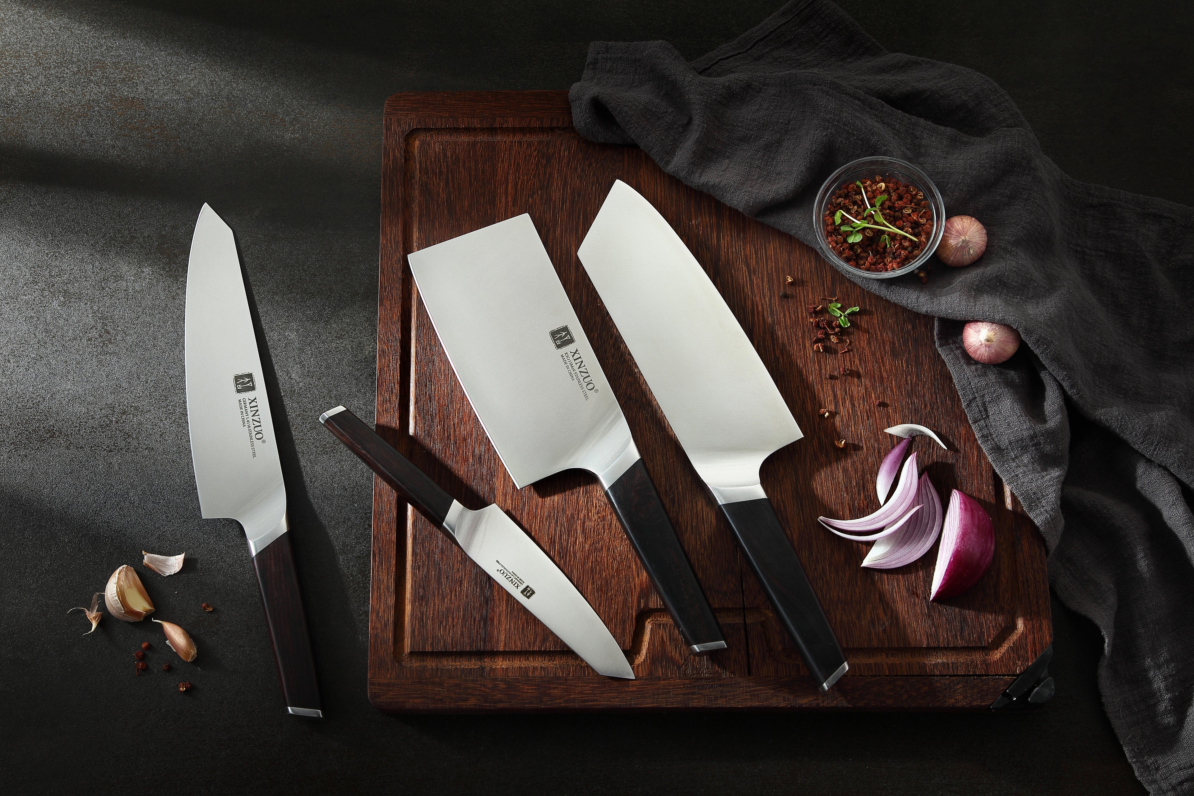 Set 4 Piezas Cuchillos Xinzuo Acero Aleman Inoxidable B5S-A4