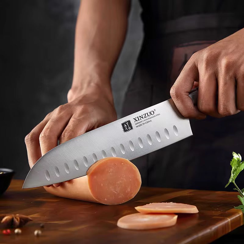 Cuchillo Santoku 7" · Serie B35-RS | Acero Alemán · Sándalo | XINZUO