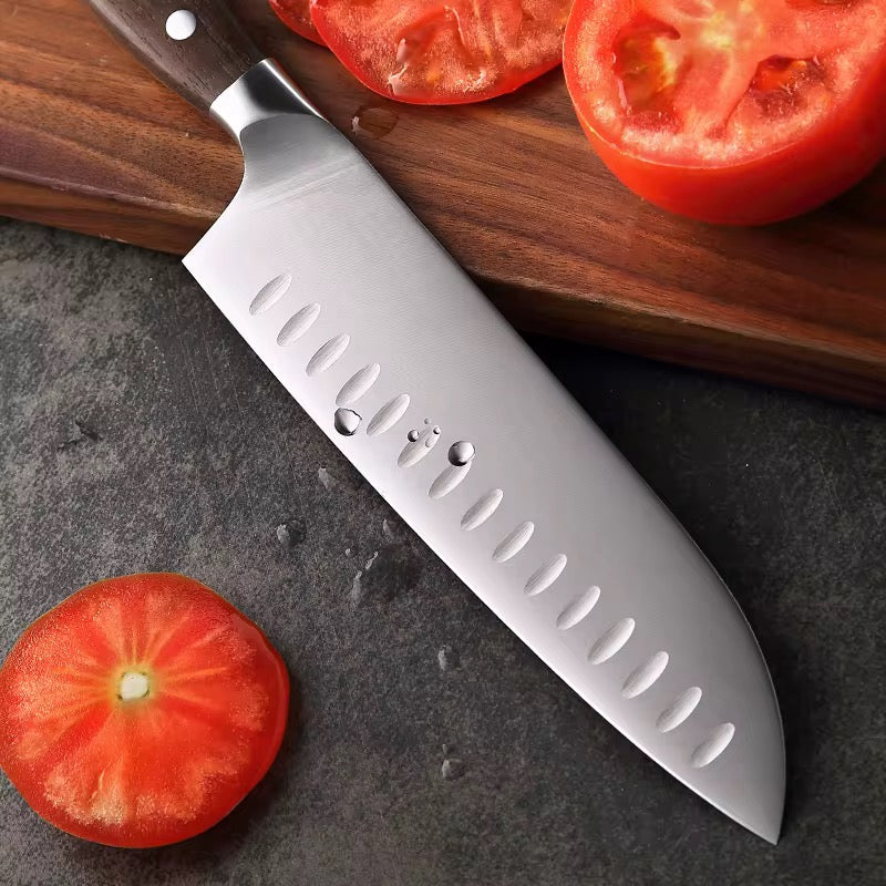 Cuchillo Santoku 7" · Serie B35-RS | Acero Alemán · Sándalo | XINZUO