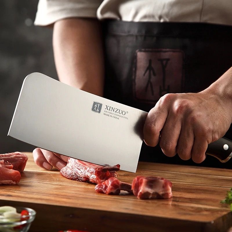 Cuchillo Hacha 6.5" · Serie B13S-KG | Acero Alemán 1.4116 · Ébano | XINZUO